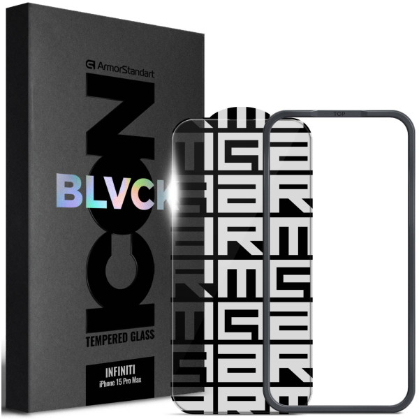 Фото - Захисне скло для смартфону Armorstandart Infinity Black Icon 2.75D for Apple iPhone 15 Pro Max (ARM77821)