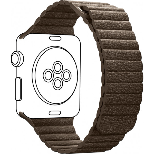 Фото - Ремінець для смарт-годинника Armorstandart Leather Loop for Apple Watch All Series 38/40/41mm Brown (ARM48657)