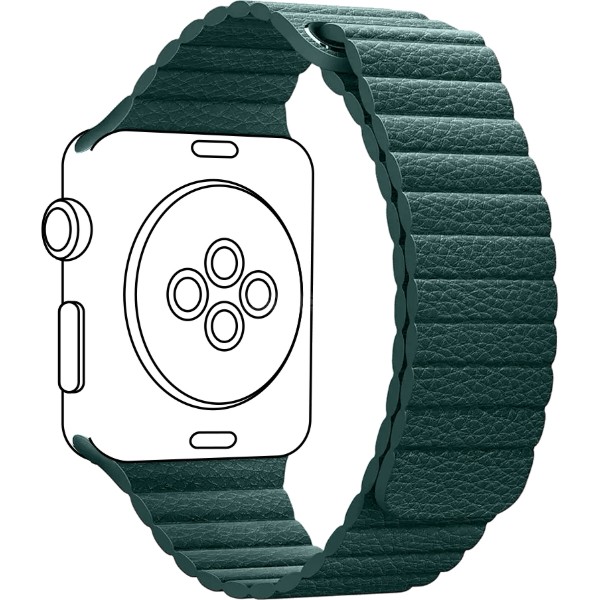 Фото - Ремінець для смарт-годинника ArmorStandart Leather Loop for Apple Watch 42 (Series 11-10)/41/40/38 Forest Green (ARM53317)
