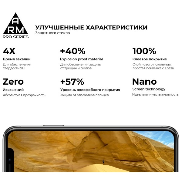 Фото - Захисне скло для смартфону Armorstandart Pro for Realme C11 Black 0.33mm (ARM57078)