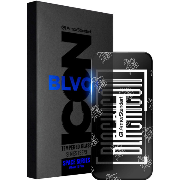 Фото - Захисне скло для смартфону Armorstandart Space Black Icon for Apple iPhone 15 Plus Black (ARM68226)