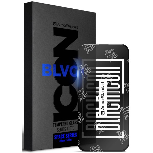 Фото - Защитное стекло для смартфона Armorstandart Space Black Icon for Apple iPhone 15 Plus Black (ARM68226)