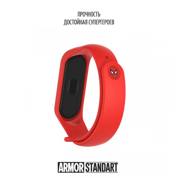 Фото - Ремінець для фітнес-браслету Armorstandart Superhero Edition for Xiaomi Mi Band 4/3 Spider Man Red (ARM55063)