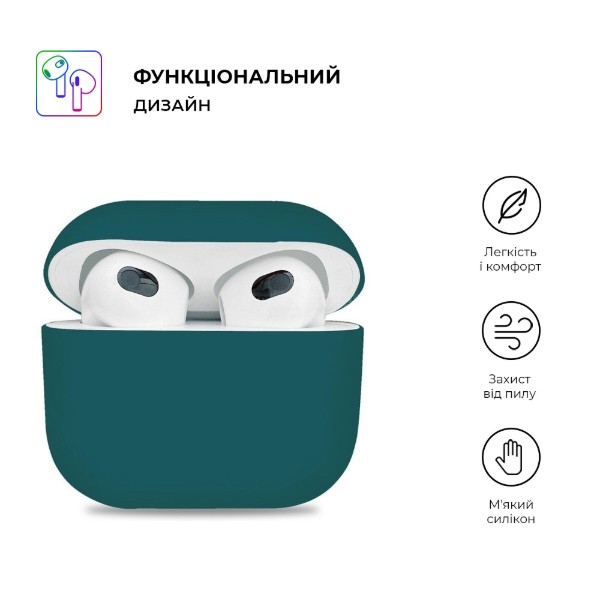 Фото - Чохол для навушників Armorstandart Ultrathin Silicone Case for Apple AirPods 3 Pacific Green (ARM60303)
