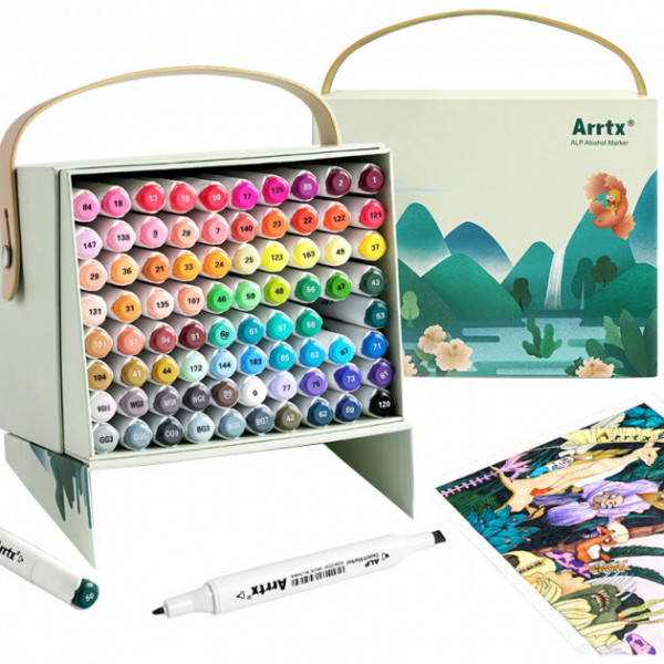 Фото - Набір маркерів Arrtx Alp ASM-0280A 80 кольорів (LC302192)