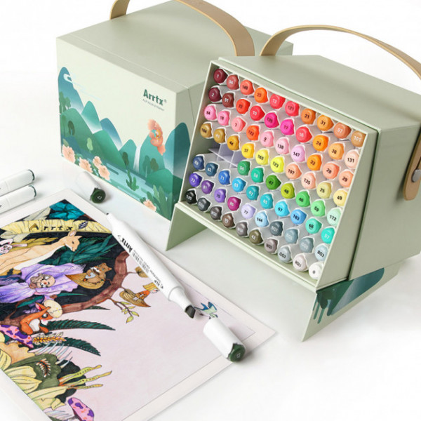 Фото - Набір маркерів Arrtx Alp ASM-0280A 80 кольорів (LC302192)