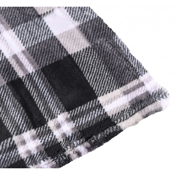 Фото - Плед полуторний ARDESTO Flannel 160х200 см клітинка сіра (ART0101PB)