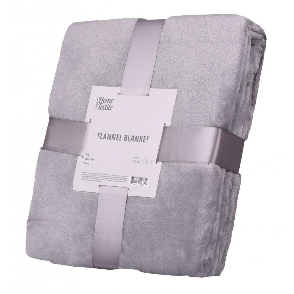 Фото - Плед євро Flannel 200х220 см сірий (ART0204SB)