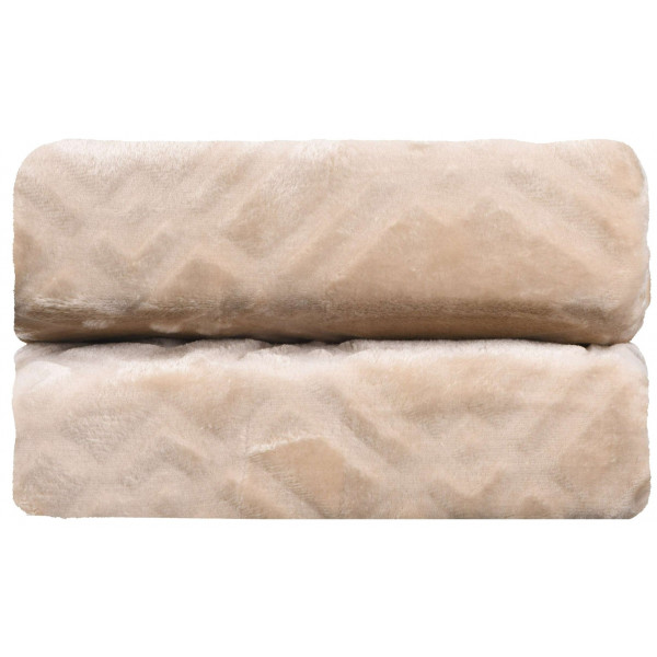 Фото - Плед полуторний Ardesto Embossed 160х200 см тауп (ART0301EB)