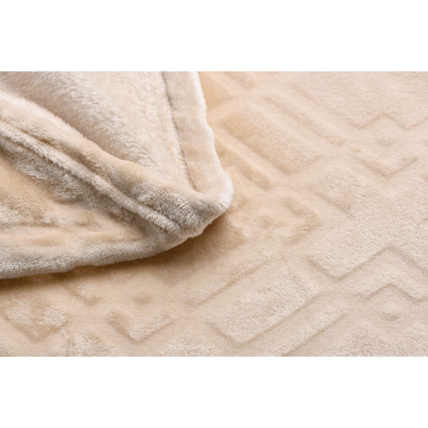 Фото - Плед полуторний Ardesto Embossed 160х200 см тауп (ART0301EB)