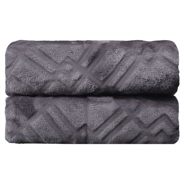 Фото - Плед євро Embossed 200х220 см сірий (ART0304EB)
