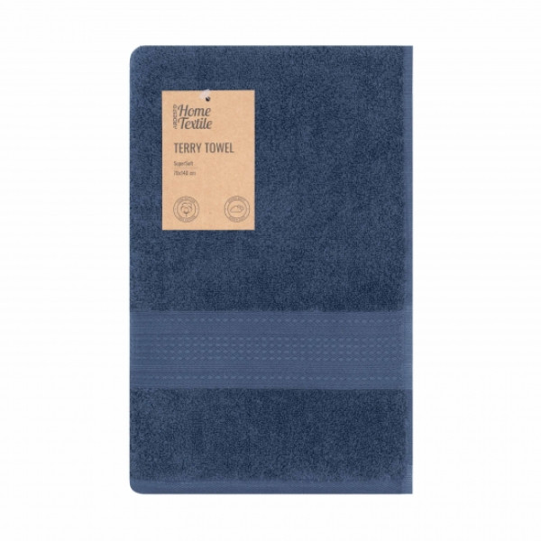 Фото - Рушник банний Ardesto махровий SuperSoft 70х140 см синій (ART2270DBP)