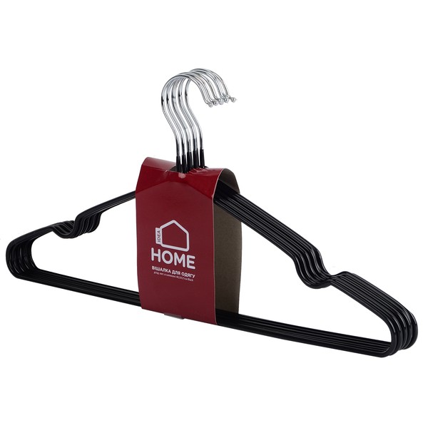 Фото - Вішалка Idea Home 40,5x21 см 8 шт. Black (6722137)