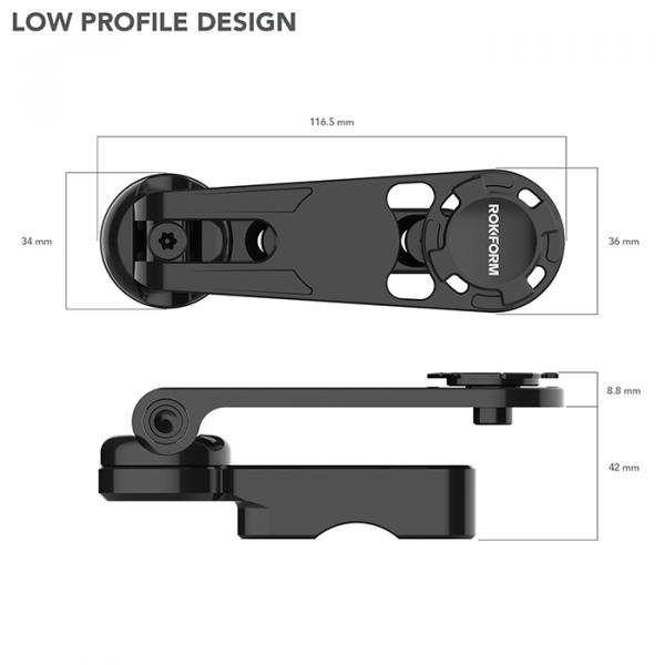 Фото - Тримач для мобільного пристрою Rokform Pro Serie Polished Alu Motorcycle Perch Mount (334201P-PA)