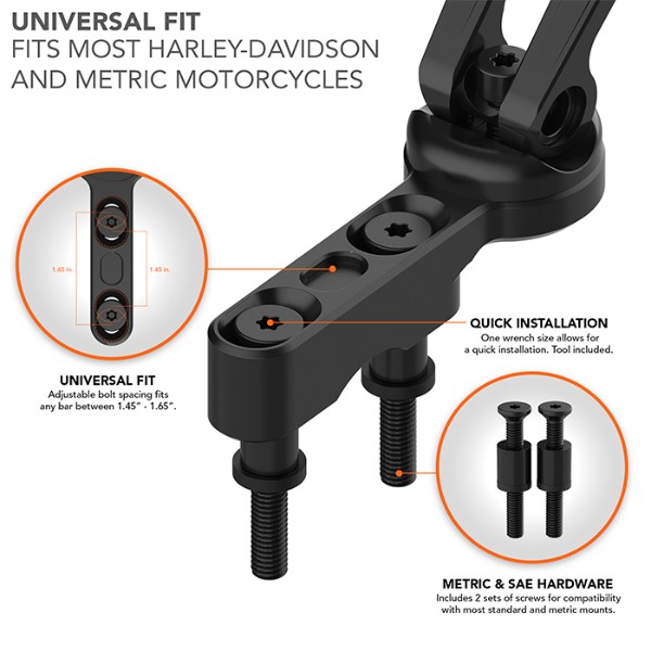 Фото - Тримач для мобільного пристрою Rokform Pro Serie Polished Alu Motorcycle Perch Mount (334201P-PA)