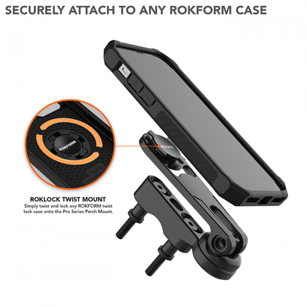 Фото - Тримач для мобільного пристрою Rokform Pro Serie Polished Alu Motorcycle Perch Mount (334201P-PA)