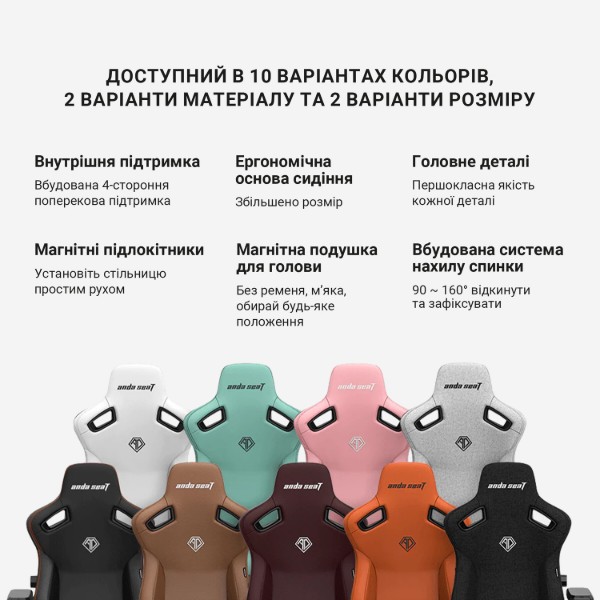 Фото - Кресло для геймеров Anda Seat Kaiser 3 Size XL Black (AD12YDC-XL-01-B-PVC)