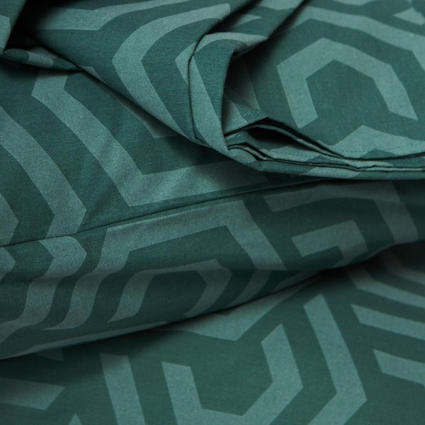 Фото - Комплект постельного белья Moon&Star Бязь Gold Люкс Emerald Maze 143х210 см нав. 40х60 2 шт. (MS-890000225)
