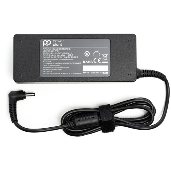 Фото - Зарядний пристрій для ноутбука PowerPlant Asus 220V 19V 90W 4.74A (AS90F4014)