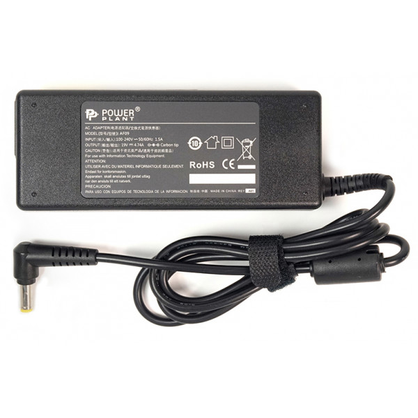 Фото - Зарядное устройство для ноутбука PowerPlant Asus 220V 19V 90W 4.74A (AS90F5525)