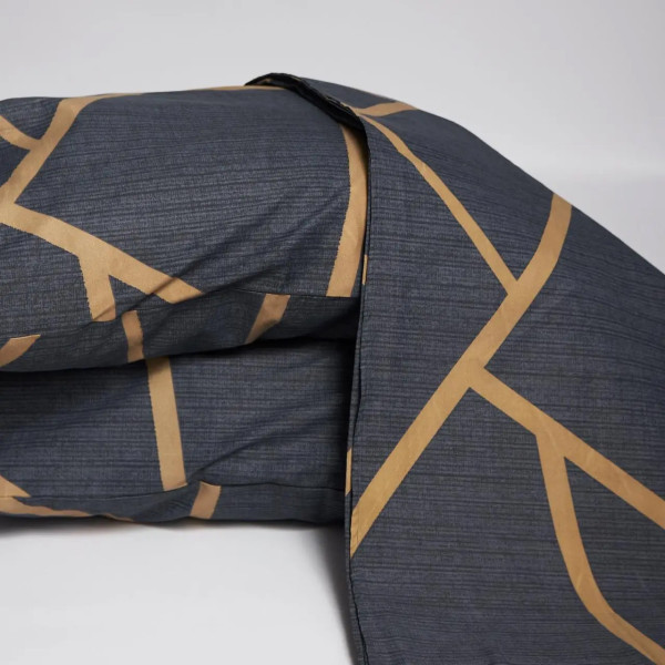 Фото - Комплект постільної білизни Moon&Star Мікросатин Premium Deep Blue Luxe 220х240 нав. 40х60 см 2 шт. (MS-880000549)