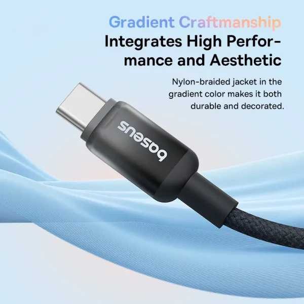 Фото - Кабель Baseus Discolor Series Fast Charging Cable USB-C to USB-C 100W 1m Cluster Black (P10374902111-00)