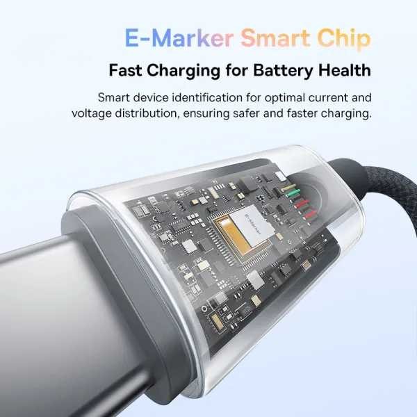 Фото - Кабель Baseus Discolor Series Fast Charging Cable USB-C to USB-C 100W 1m Cluster Black (P10374902111-00)
