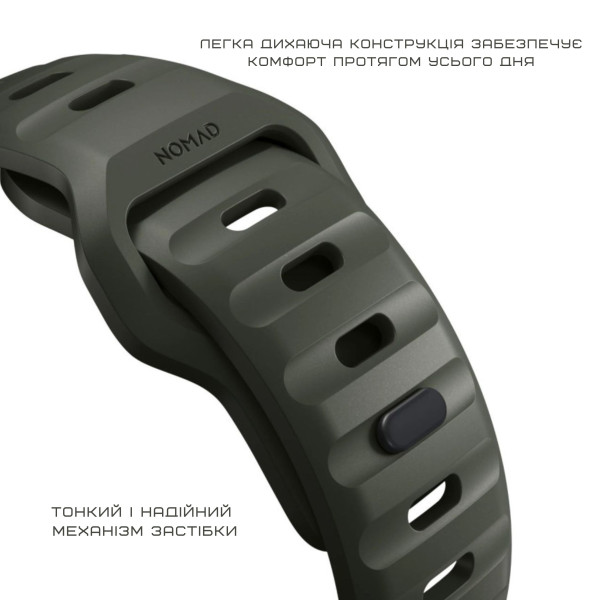 Фото - Ремешок для смарт-часов Nomad Sport Band Ash Green 46mm/49mm (NM01132585)