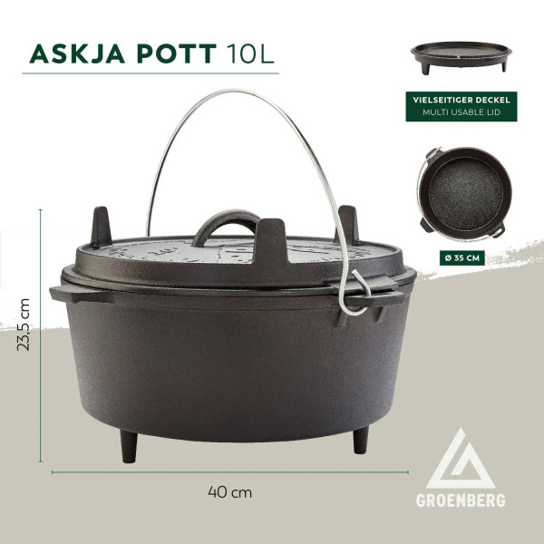 Фото - Казан Groenberg Askja Pot 33 см 10 л Black (266018)