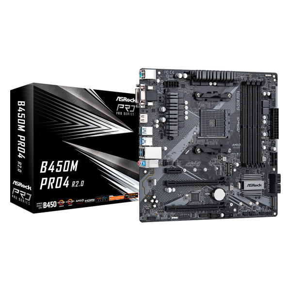 Фото - Материнская плата ASRock B450M Pro4 R2.0