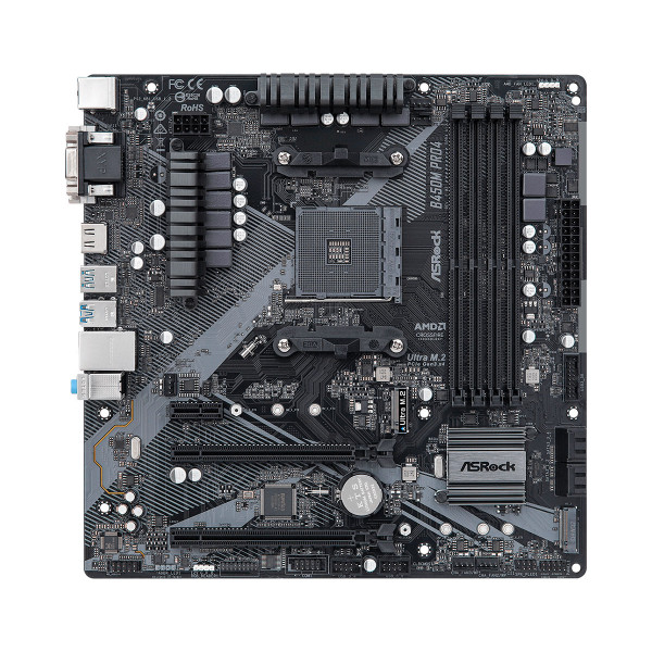 Фото - Материнская плата ASRock B450M Pro4 R2.0 Фото - Материнская плата ASRock B450M Pro4 R2.0