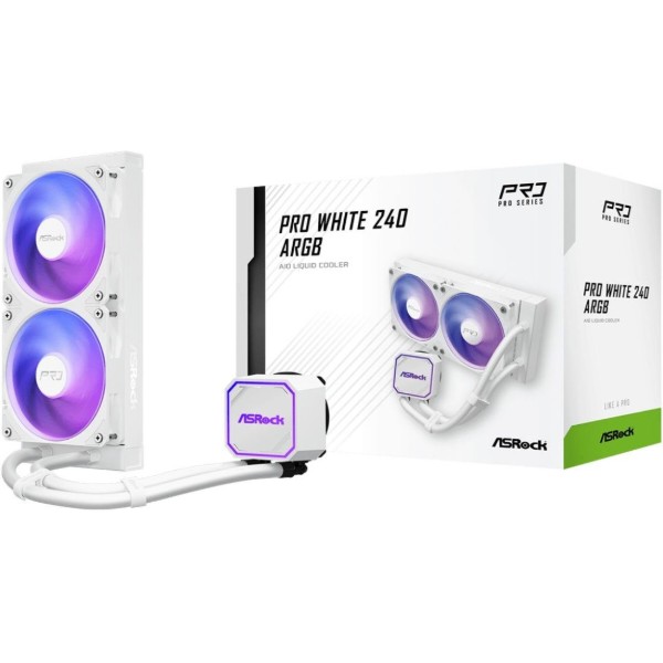 Фото - Водяна система охолодження ASRock Pro White 240 ARGB
