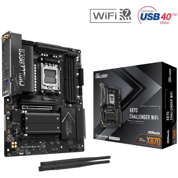 Фото - Материнська плата ASRock X870 CHALLENGER WIFI 4xDDR5