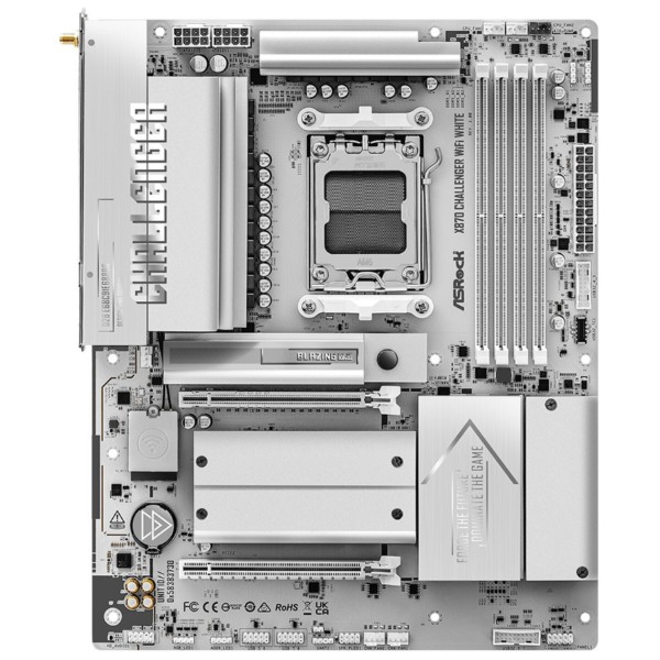 Фото - Материнська плата ASRock X870 CHALLENGER WIFI WHITE 4xDDR5