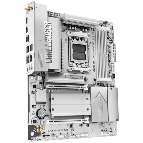 Фото - Материнська плата ASRock X870 CHALLENGER WIFI WHITE 4xDDR5