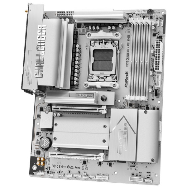 Фото - Материнська плата ASRock X870 CHALLENGER WIFI WHITE 4xDDR5