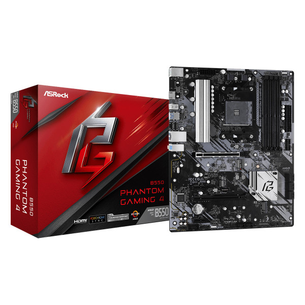 Фото - Материнська плата ASRock AMD AM4 B550 4DDR4 2PCIex16 2M.2 HDMI (B550 Phantom Gaming 4)