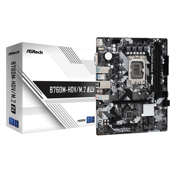 Фото - Материнська плата ASRock B760M-HDV/M.2 D4 Фото - Материнська плата ASRock B760M-HDV/M.2 D4