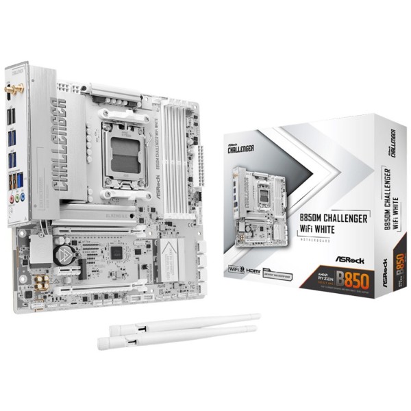 Фото - Материнська плата ASRock B850M CHALLENGER WIFI WHITE