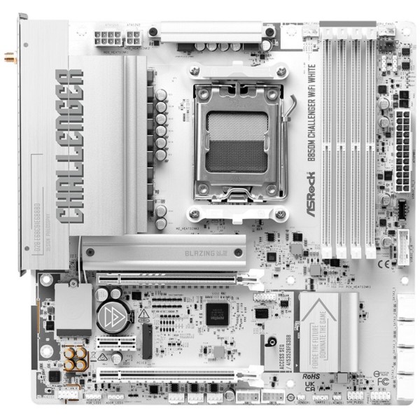 Фото - Материнська плата ASRock B850M CHALLENGER WIFI WHITE