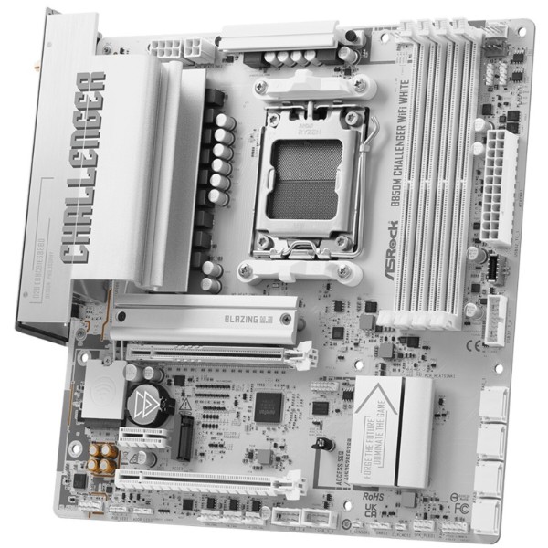 Фото - Материнська плата ASRock B850M CHALLENGER WIFI WHITE