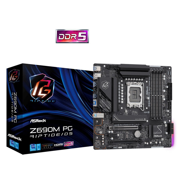 Фото - Материнская плата ASRock Z690M PG RIPTIDE D5