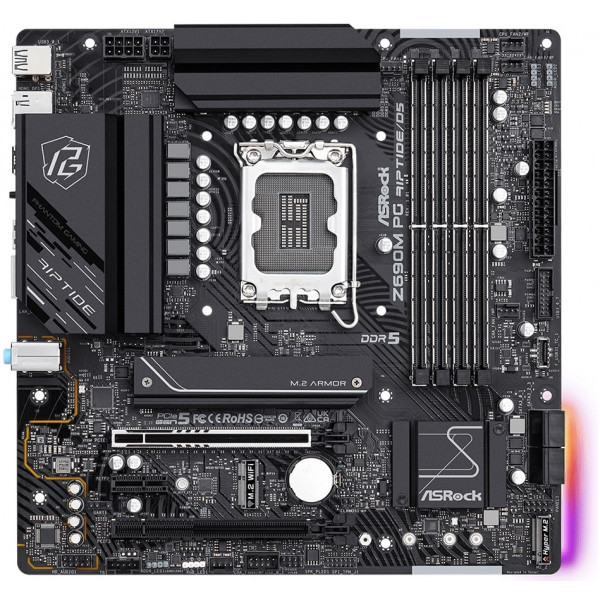 Фото - Материнская плата ASRock Z690M PG RIPTIDE D5