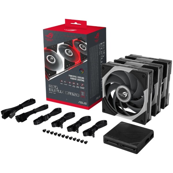 Фото - Корпусный вентилятор Asus ROG Eurux GR120 FAN ARGB Black 3in1 (90DA00J0-B09020)