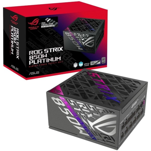 Фото - Блок питания для ПК Asus ROG Strix 850W Platinum ROG Equalizer (90YE00W8-B0NA00)