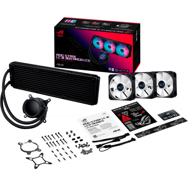 Фото - Водяна система охолодження Asus ROG Strix LC III 360 ARGB LCD (90RC00W1-M0UAY0)