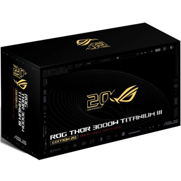 Фото - Блок питания для ПК Asus ROG Thor 3000W Titanium III Edition 20 (ROG Equalizer) (90YE00VA-B0NA00)