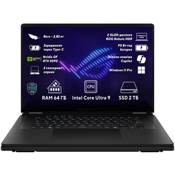 Фото - Ноутбук ігровий Asus ROG Zephyrus Duo GX651AX-SR100X Stellar Grey