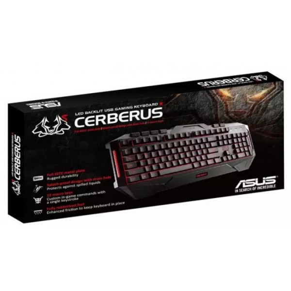 Фото - Клавиатура проводная Asus Cerberus MKII USB RGB UKR (90YH0131-B2QA00)