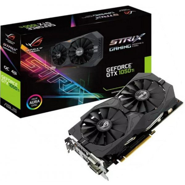 Фото - Відеокарта Asus nVidia GeForce GTX 1050 Ti ROG Strix OC 4GB GDDR5 128bit (STRIX-GTX1050TI-O4G-GAMING)